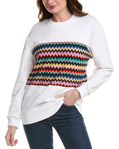 Missoni Wool-trim Sweatshirt In White