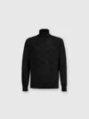 Missoni Rollkragenpullover Aus Wolle Mit Ton-in-ton-chevron In Black