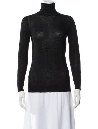 Pre-owned Missoni Wool Turtleneck Sweater In Black