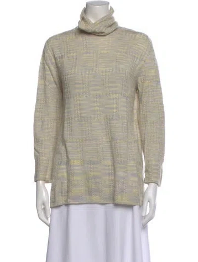 Pre-owned Missoni Wool Turtleneck Sweater In Neutral