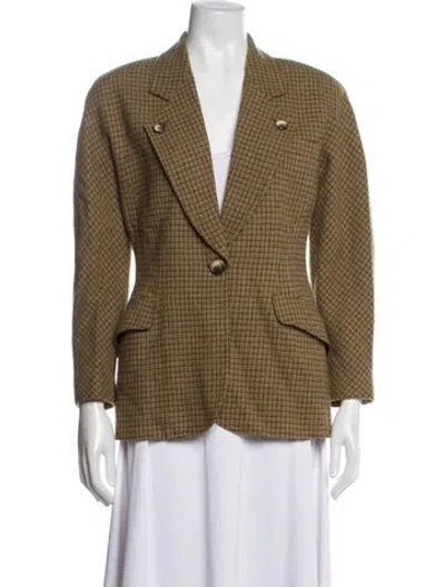 Pre-owned Missoni Wool Tweed Pattern Blazer In Multicolor