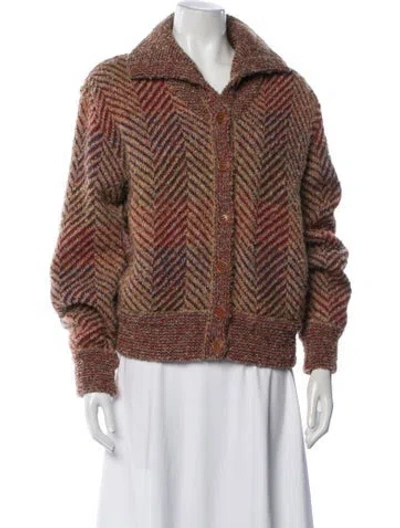Pre-owned Missoni Wool Tweed Pattern Jacket In Multicolor