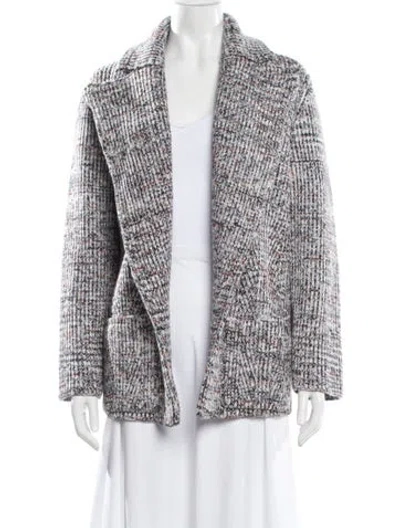 Pre-owned Missoni Wool Tweed Pattern Sweater In White