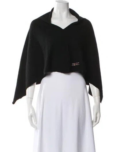 Pre-owned Missoni Wool V-neck Sweater In Black