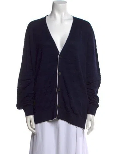 Pre-owned Missoni Wool V-neck Sweater In Black