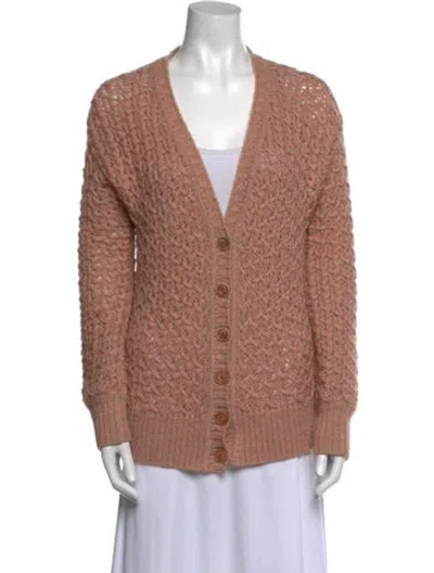 Pre-owned Missoni Wool V-neck Sweater In Pink