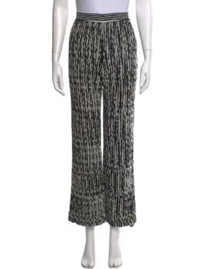 Pre-owned Missoni Wool Wide Leg Pants In Black