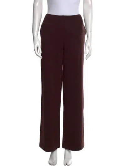 Pre-owned Missoni Wool Wide Leg Pants In Burgundy