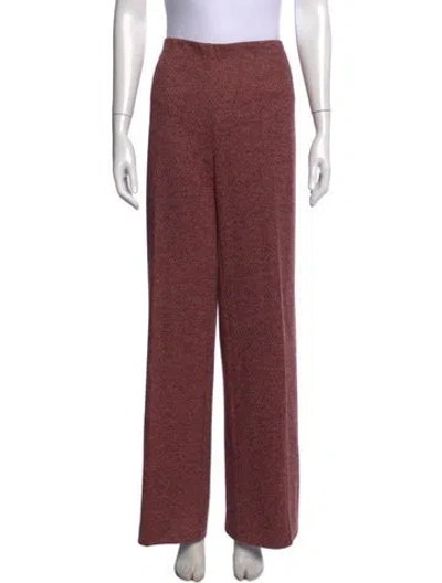 Pre-owned Missoni Wool Wide Leg Pants In Red