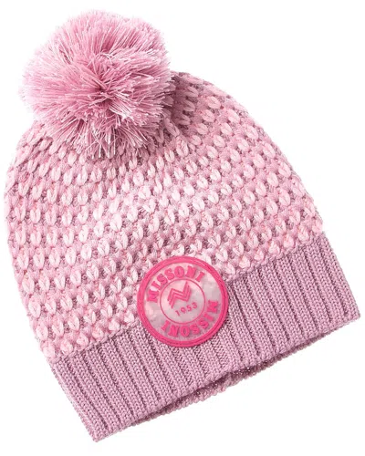 Missoni Wool-blend Beanie In Pink