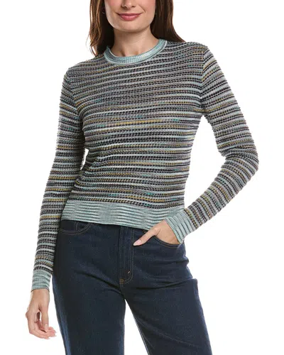 Missoni Wool-blend Boxy Sweater In Blue