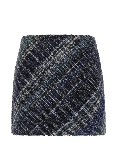 Missoni Striped Metallic Crochet-knit Mini Skirt In Multi