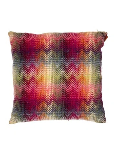 Pre-owned Missoni Wool-blend Throw Pillow In Multi