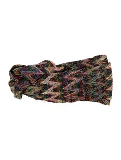 Pre-owned Missoni Woven Headband In Green