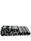 Missoni Woven Zigzag-print Bath Towel In Schwarz