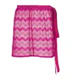 Missoni Wrap Cover-up Mini Skirt In Burgundy