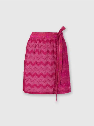 MISSONI WICKEL-MINIROCK AUS ZICK-ZACK-LAMÉ-VISKOSE