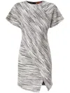 Missoni Wrap Mini Dress In Weiss