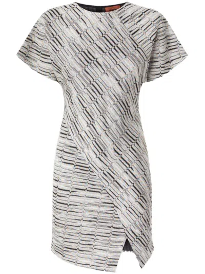 Missoni Wrap Mini Dress In Multicoloured