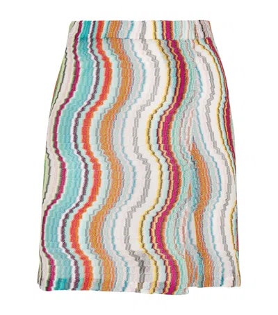 Missoni Wrap Mini Skirt In White