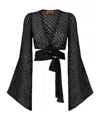 Missoni Wrap Top In Lamé Viscose With Raschel Workmanship In Multi