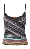 Missoni Wrapped Lamé Knit Tank Top In Multi