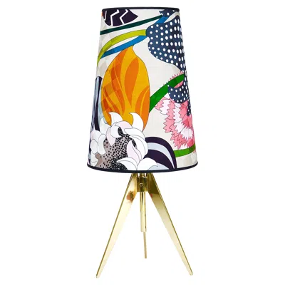 Pre-owned Missoni X Kalmar Vienna Adjustable Brass Tripod Table Side Lamp, Austria, 1950s In Sand