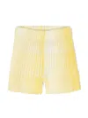MISSONI YELLOW RIBBED KNITTED SHORTS