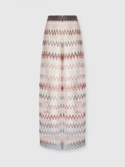 Missoni Zig Zag Mesh Cover-up Trousers With Sequins