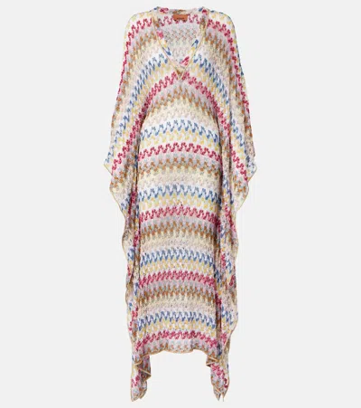 Missoni Zig Zag Beach Cover-up In Pink