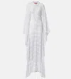 Missoni Zig Zag Beach Cover-up In White W/silver Lame'