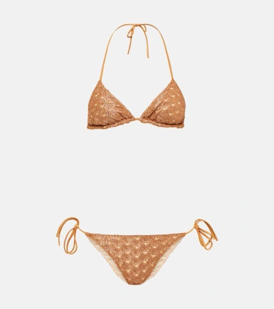 Missoni Zig Zag Bikini In Brown