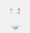 Missoni Zigzag Fine-knit Triangle Bikini In Multicoloured
