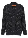 Missoni Zigzag Sequin-embellished Cardigan In Black