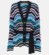 Missoni Zigzag Greek Pattern Cardigan And Belt In Multicoloured