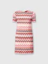 Missoni Minikleid Aus Baumwolle Und Viskose Im Zick-zack In Multicoloured