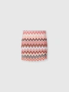 Missoni Zig Zag Cotton And Viscose Mini Skirt With Slit In Multicoloured