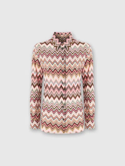 Missoni Zig Zag Cotton And Viscose Shirt In Multicoloured