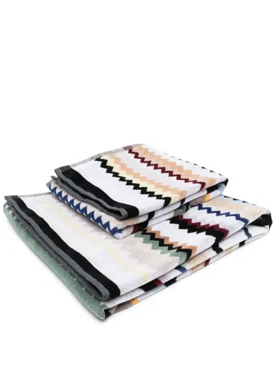 Missoni Zig-zag Cotton Bath Towel In Multi