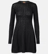 Missoni Zig Zag Cotton-blend Minidress In Black