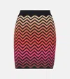 Missoni High-waisted Cotton Blend Mini Skirt With Embroidery In Multicoloured