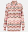 Missoni Zig Zag Cotton-blend Shirt In Neutrals