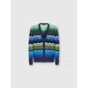 Missoni Chevron Pattern V-neck Cardigan With Ribbed Cuffs