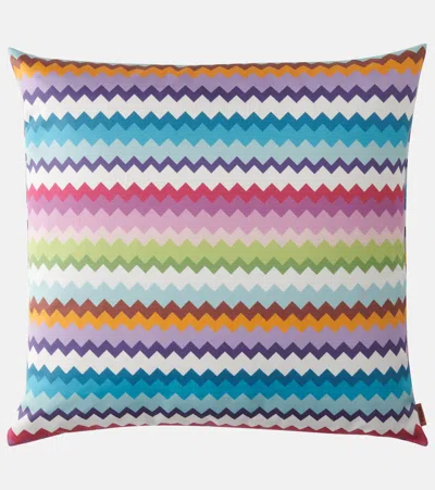 Missoni Zig Zag Cotton Cushion In Multicoloured