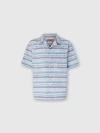 Missoni Men's Bowling Shirt | Size 52 | Us25sj05 Color Bw00w0s01fs In Blue & Grey