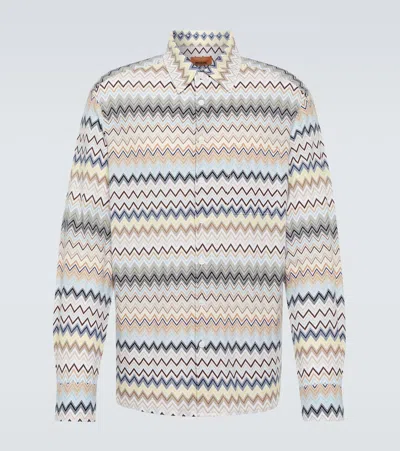 Missoni Zig Zag Cotton Shirt In Multicoloured