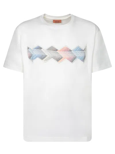 Missoni Zig-zag Cotton T-shirt In White