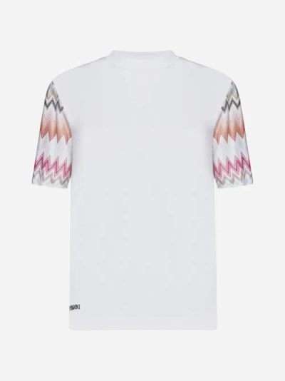 Missoni T-shirt In White,multicolor