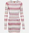 Missoni Zigzag-woven Crochet Minidress In Multicoloured
