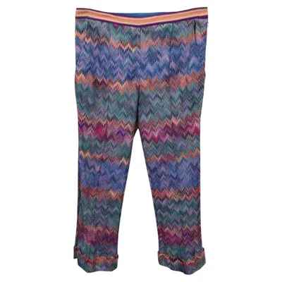 Pre-owned Missoni Zig Zag Culottes In Multicolor Rayon In Gray